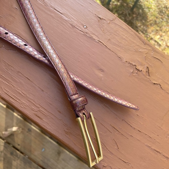 DKNY purple snakeskin belt - Picture 1 of 9